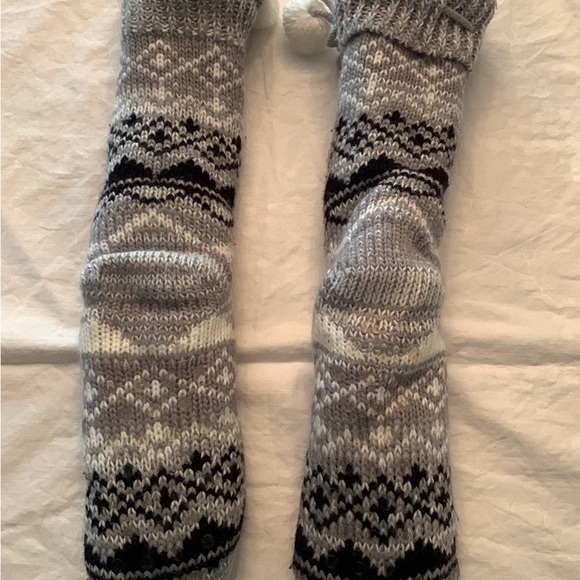 Pompom Stockings Womens Long Knitted Stockings For Women - Picture 6 of 9